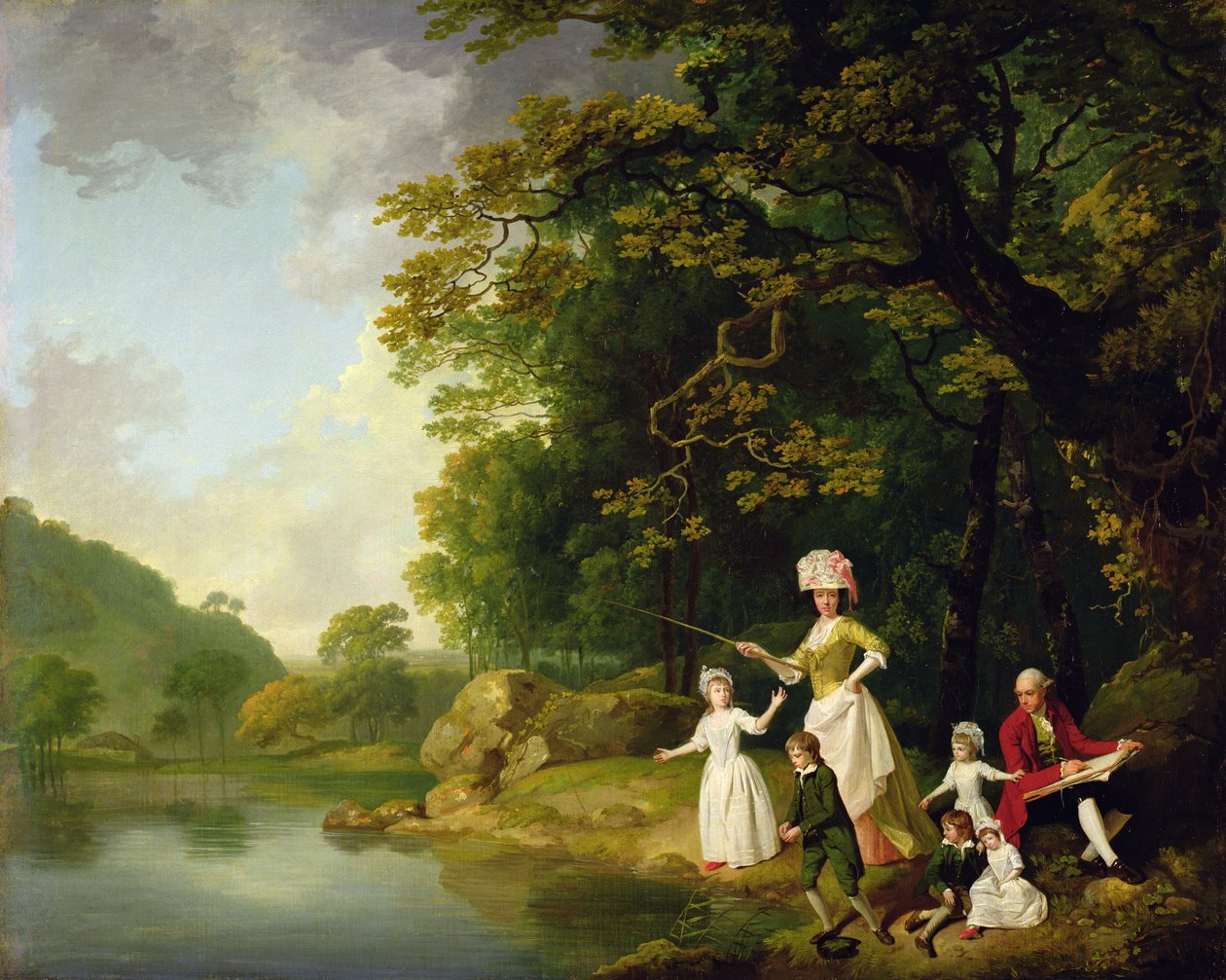 George ja Mary Browne viiden vanhemman lapsensa kanssa, n. 17734 tekijältä Francis Wheatley