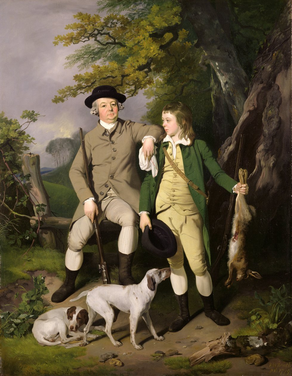 Urheilijan muotokuva poikansa kanssa, 1779 tekijältä Francis Wheatley