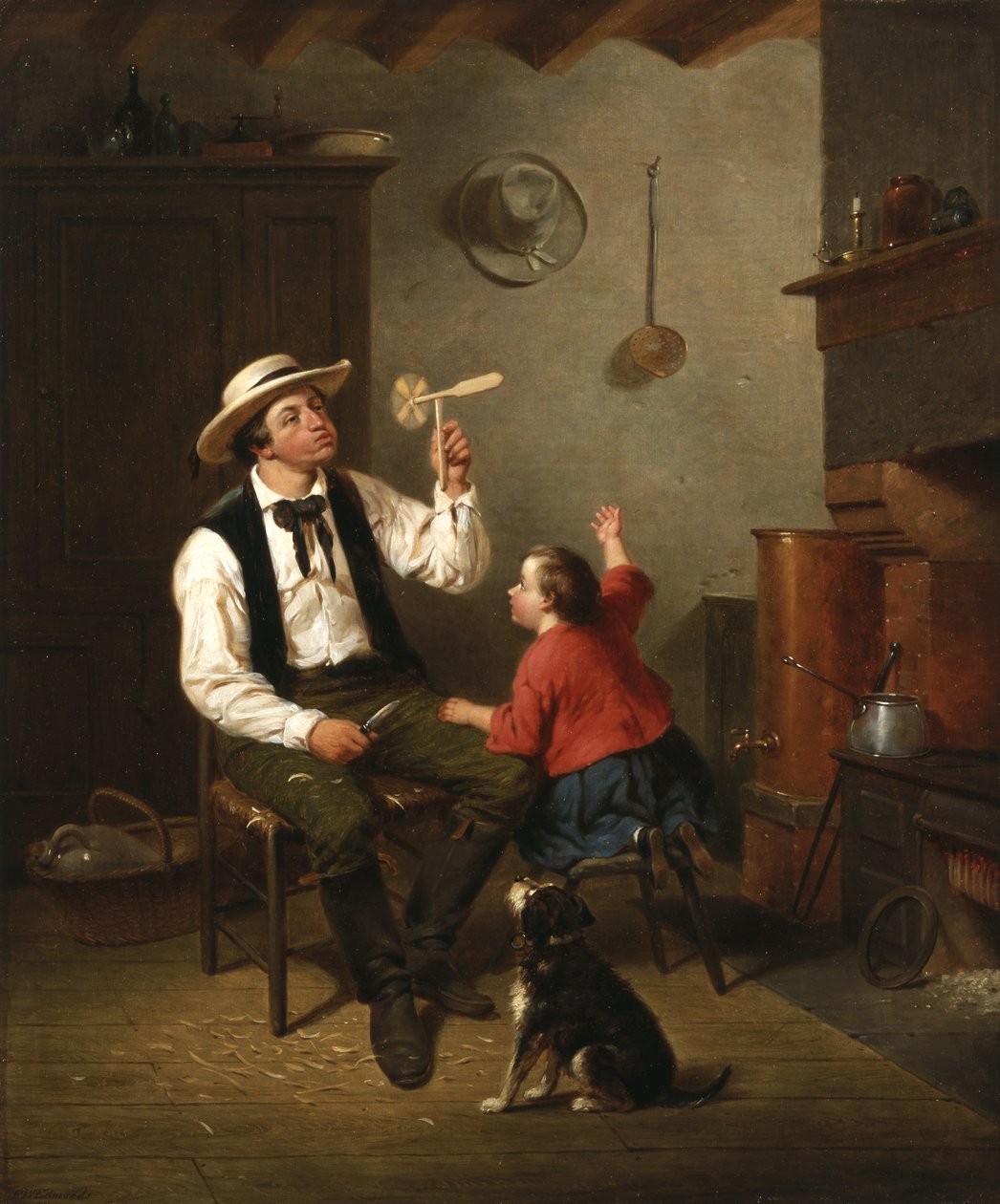 Tuulimylly, 1858 tekijältä Francis William Edmonds
