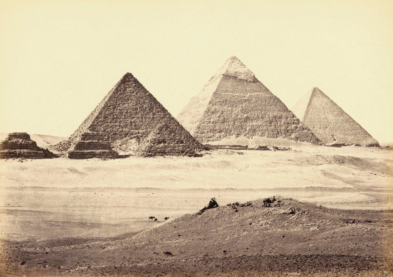Gizan pyramidikompleksi, Egypti tekijältä Francis (after) Frith