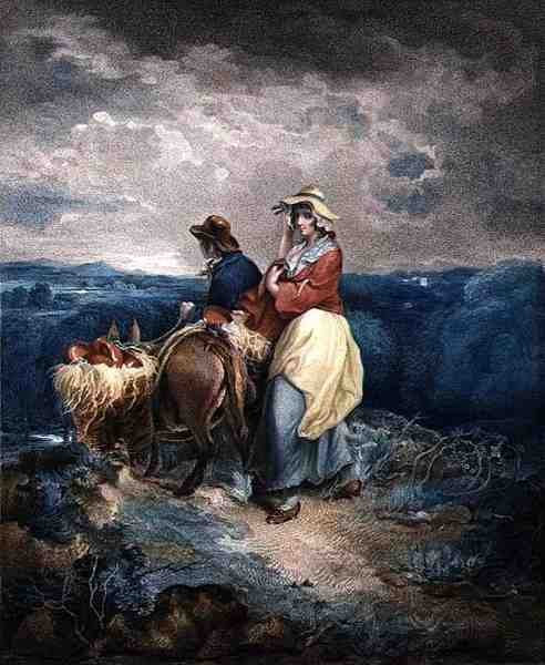 The Itinerant Potters, kaiverrus John Whessell (n. 1760-1823), pub. T. Simpson ja Darling & Thompson tekijältä Francis (after) Wheatley