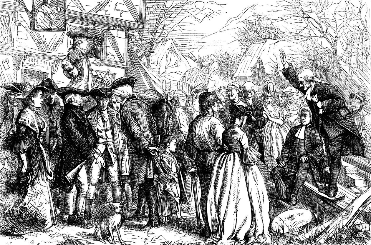 John ja Charles Wesley saarnaamassa ulkoilmassa Bristolissa, 1739 1868 tekijältä Francis Arthur Fraser