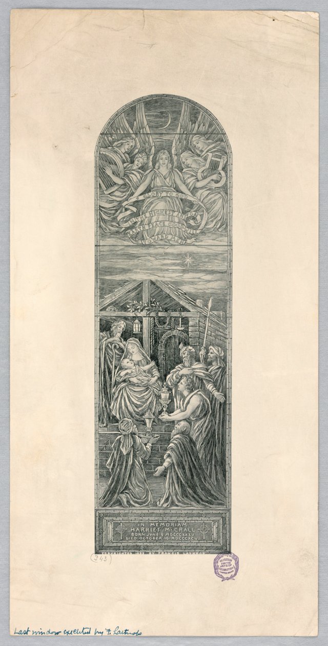 Harriet M. Crallin muistoikkuna tekijältä Francis Augustus Lathrop