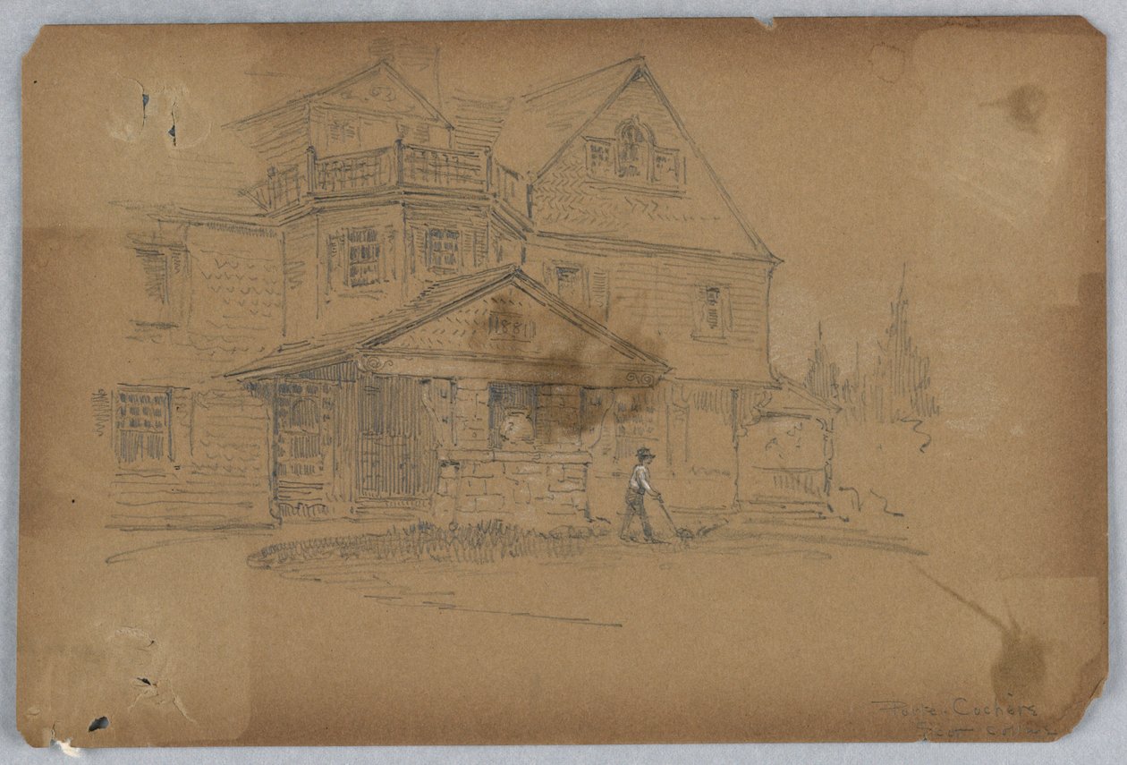 Porte-cochere, Scott Cottage tekijältä Francis Augustus Lathrop