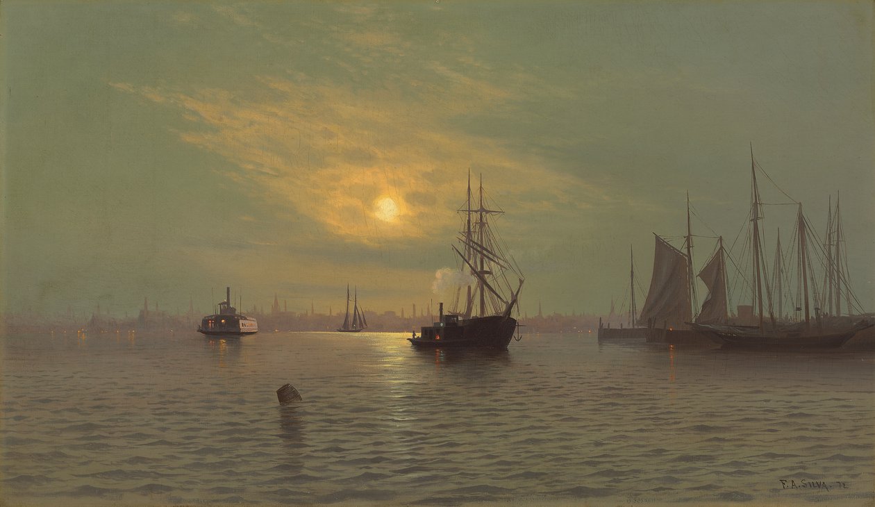 Hoboken keskiyöllä, 1872 tekijältä Francis Augustus Silva