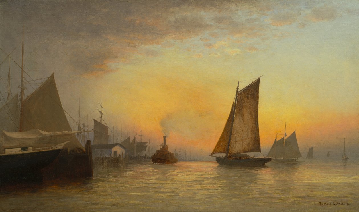 New York Harbor, N.Y., 1880 tekijältä Francis Augustus Silva