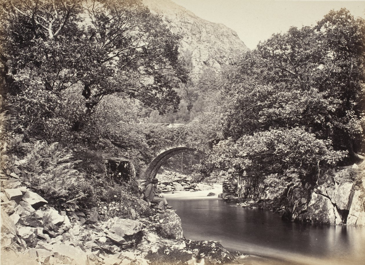 Beddgelert, Pont Aberglaslyn, sillan alapuolelta, nro 2. (517) tekijältä Francis Bedford