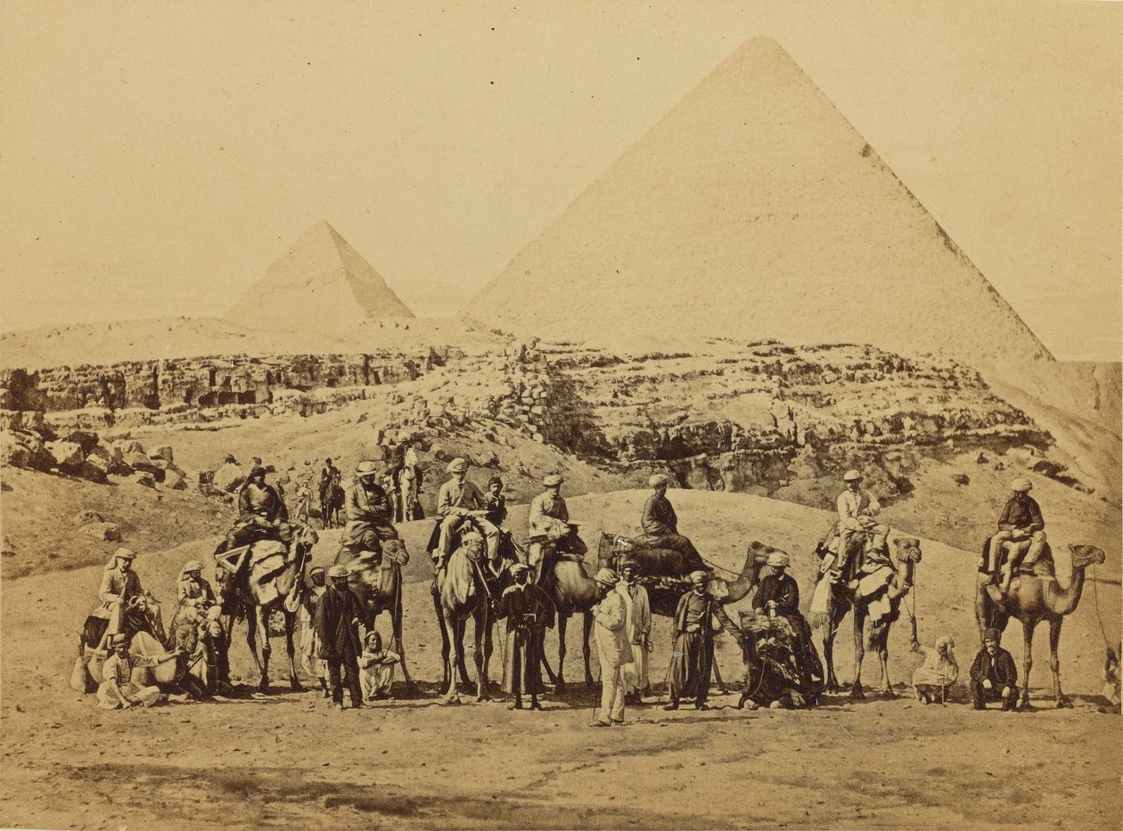 Gîzeh - Hänen korkeutensa Walesin prinssin ja sviitin lähtö pyramideilta tekijältä Francis Bedford