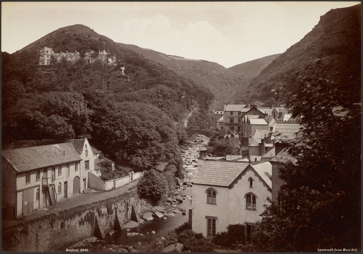 Lynmouth Mars Hilliltä nähtynä tekijältä Francis Bedford