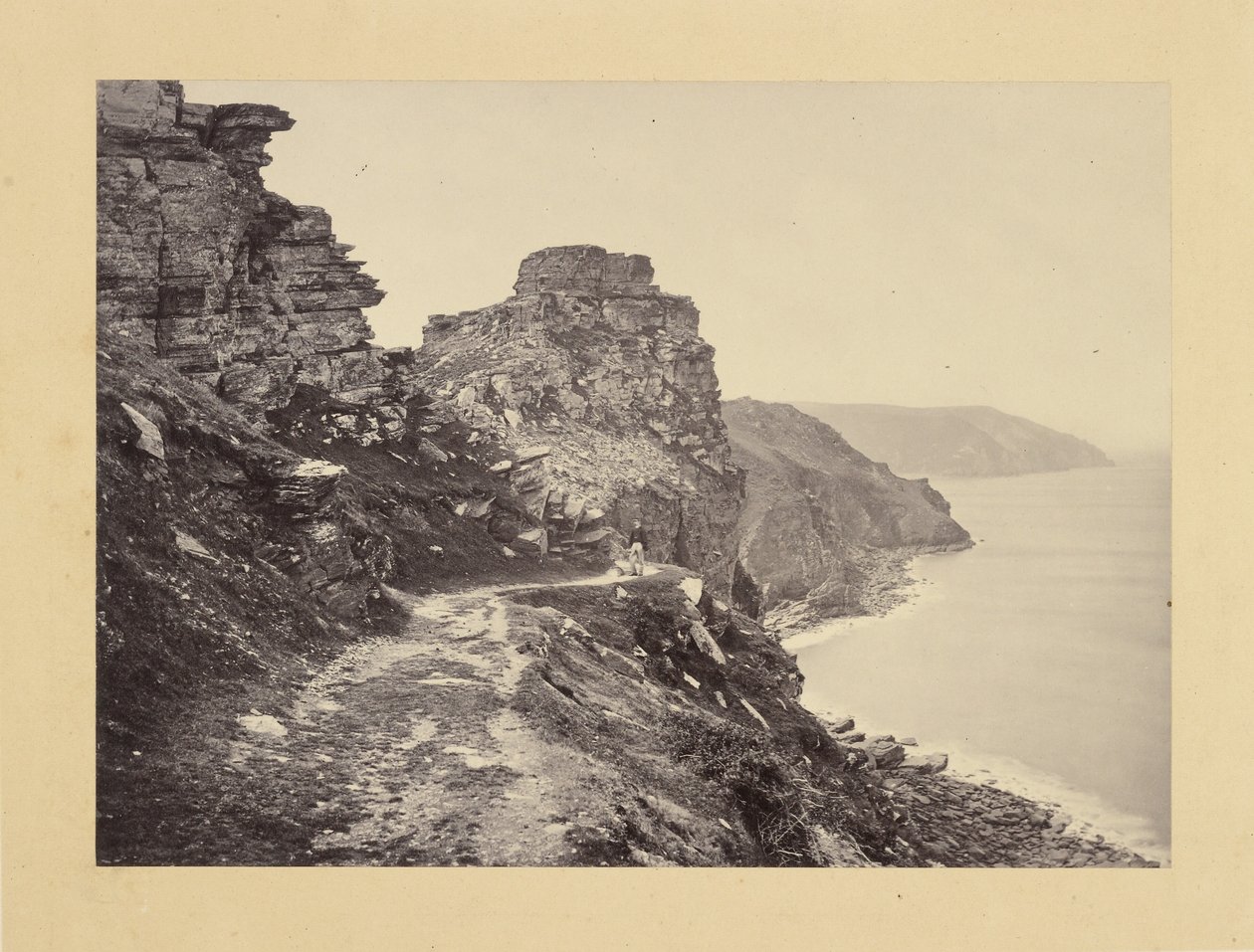 Lynton, Castle Rock North Walkilta nähtynä tekijältä Francis Bedford