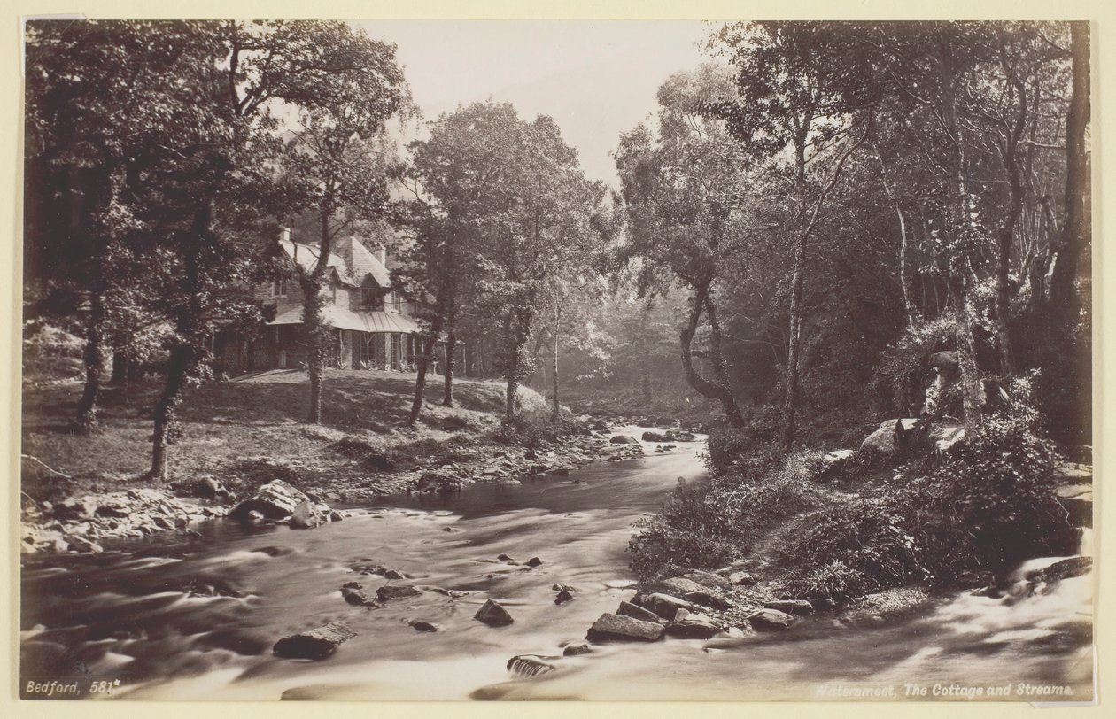 Watersmeet, The Cottage and Streams, 186094. tekijältä Francis Bedford