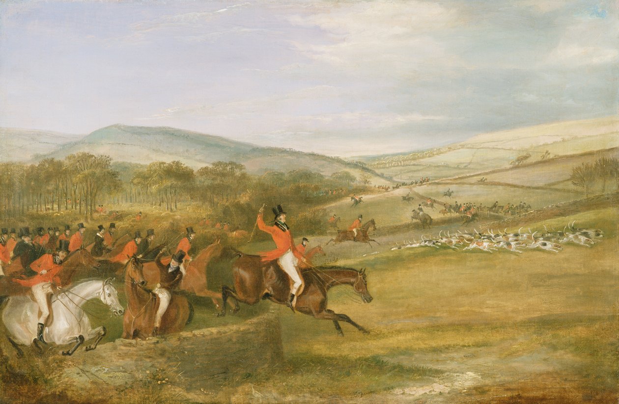 The Berkeley Hunt, Full Cry, 1842 tekijältä Francis Calcraft Turner