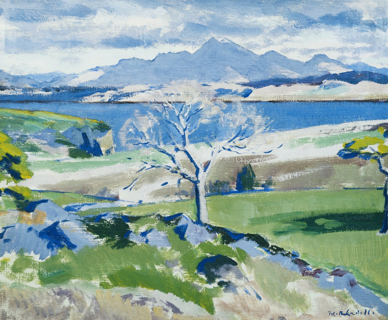 Ben Cruachan Achnacraigista, Mull, c. 1931 (öljy paneelissa) tekijältä Francis Campbell Boileau Cadell