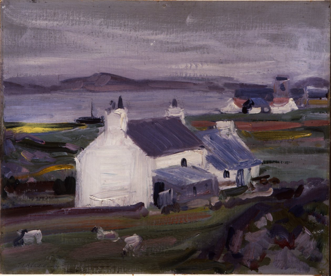 Maatila, Iona, Auchabhaich Croft (öljy kankaalle) tekijältä Francis Campbell Boileau Cadell