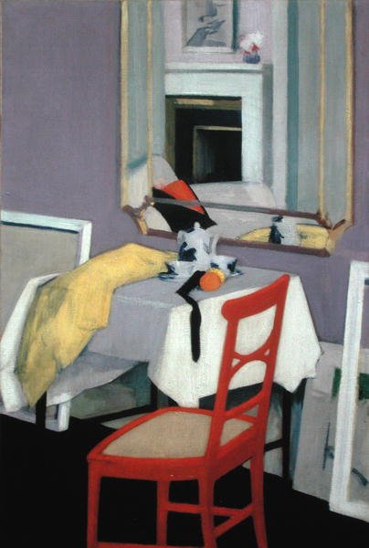Sisustus (Punainen tuoli) (öljy kankaalle) tekijältä Francis Campbell Boileau Cadell