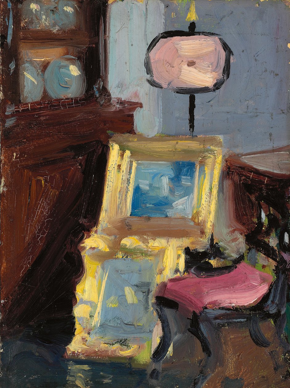 Sisustus tuolilla tekijältä Francis Campbell Boileau Cadell