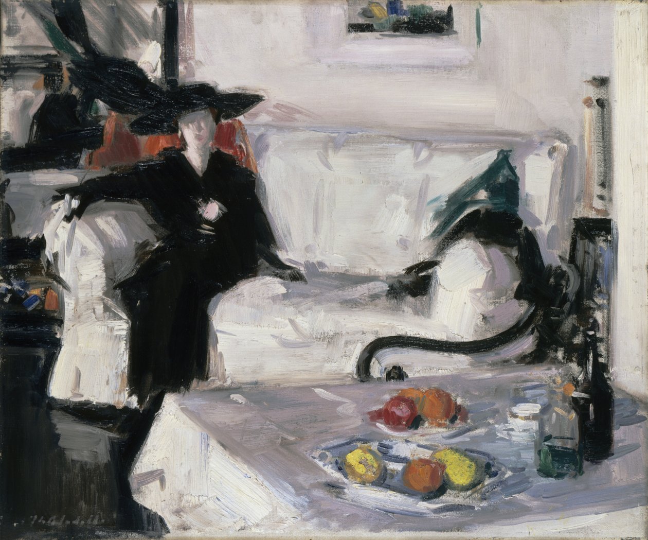 Sisustus figuurilla tekijältä Francis Campbell Boileau Cadell