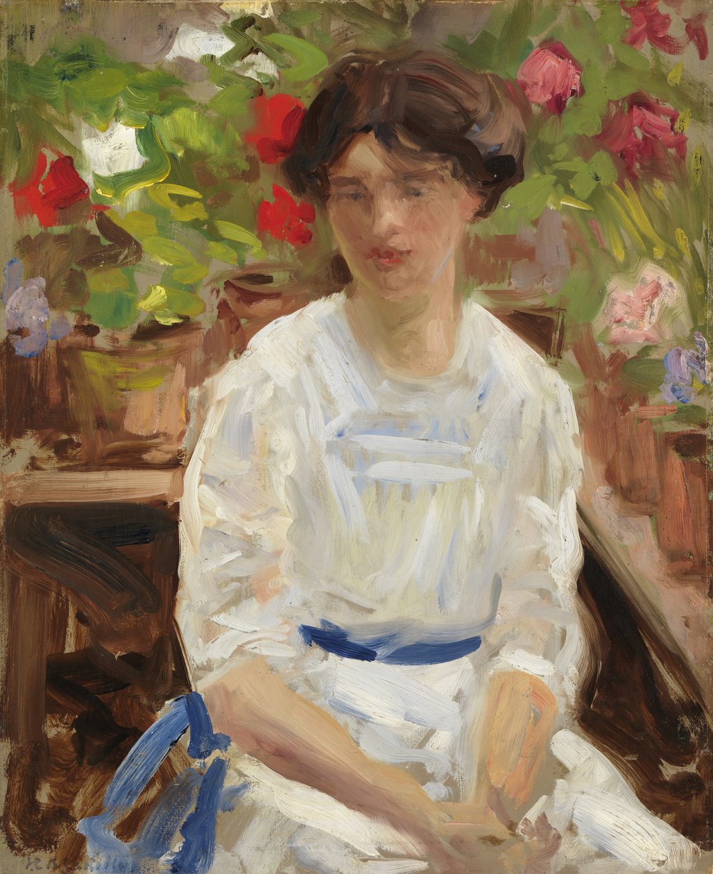 Lady in White (öljy kankaalle) tekijältä Francis Campbell Boileau Cadell