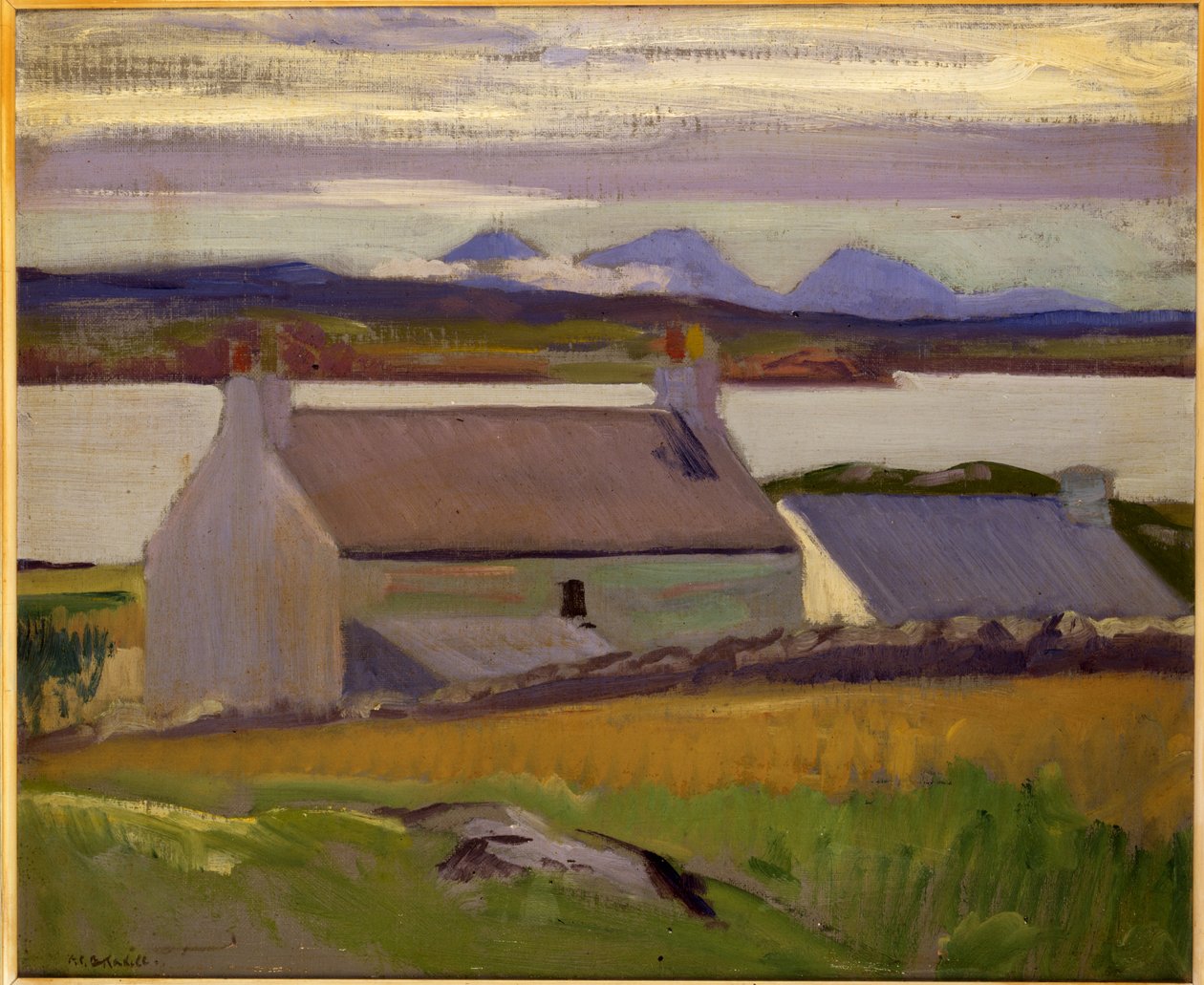 Nightfall, Iona, Paps of Jura takana (öljy kankaalle) tekijältä Francis Campbell Boileau Cadell
