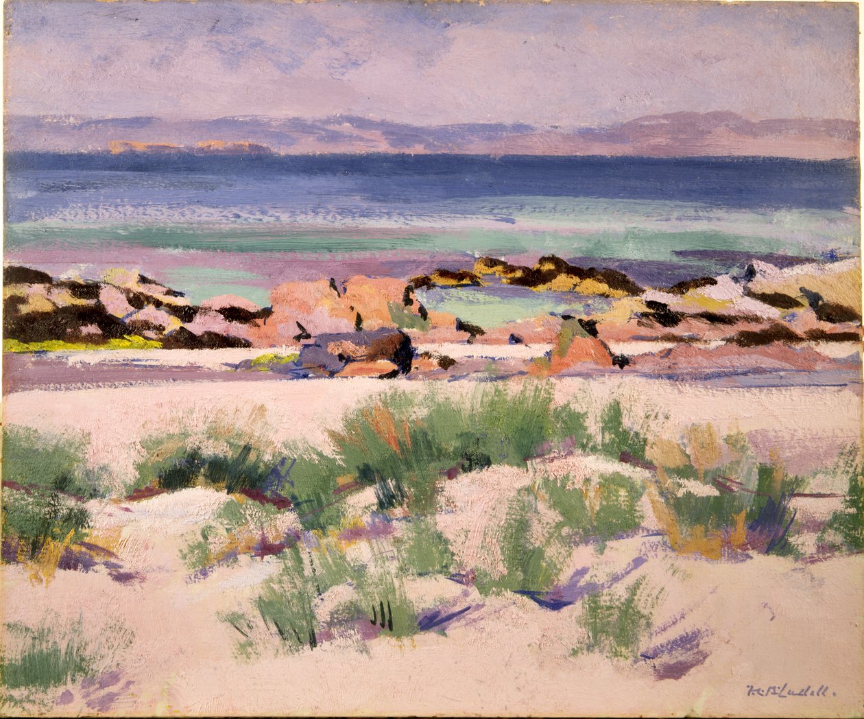 On the Shore, Iona (öljy kankaalle) tekijältä Francis Campbell Boileau Cadell