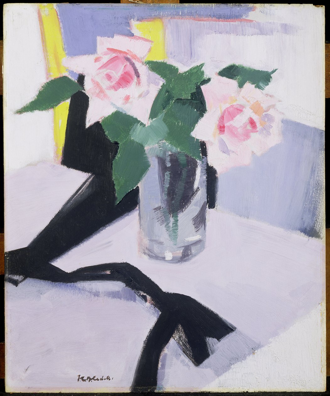 Roses at Cassis, 1921 (öljy vanerille) tekijältä Francis Campbell Boileau Cadell