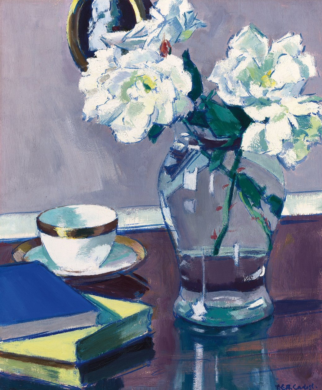 Ruusut, 1920-luvun loppu (öljy levylle) tekijältä Francis Campbell Boileau Cadell