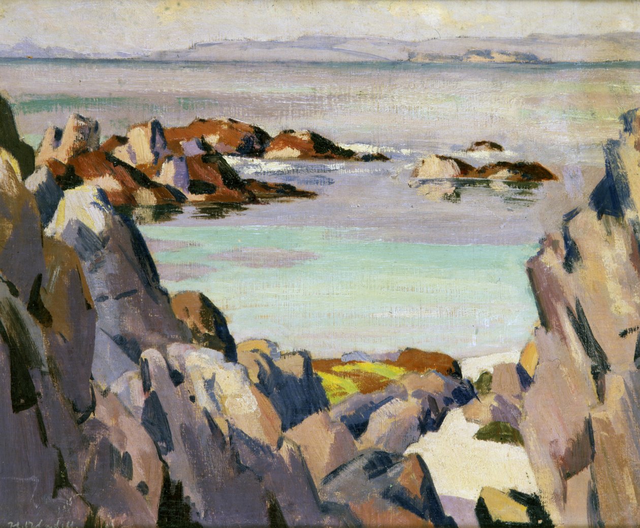Ionan Staffa ja Rhum (öljy kankaalle) tekijältä Francis Campbell Boileau Cadell