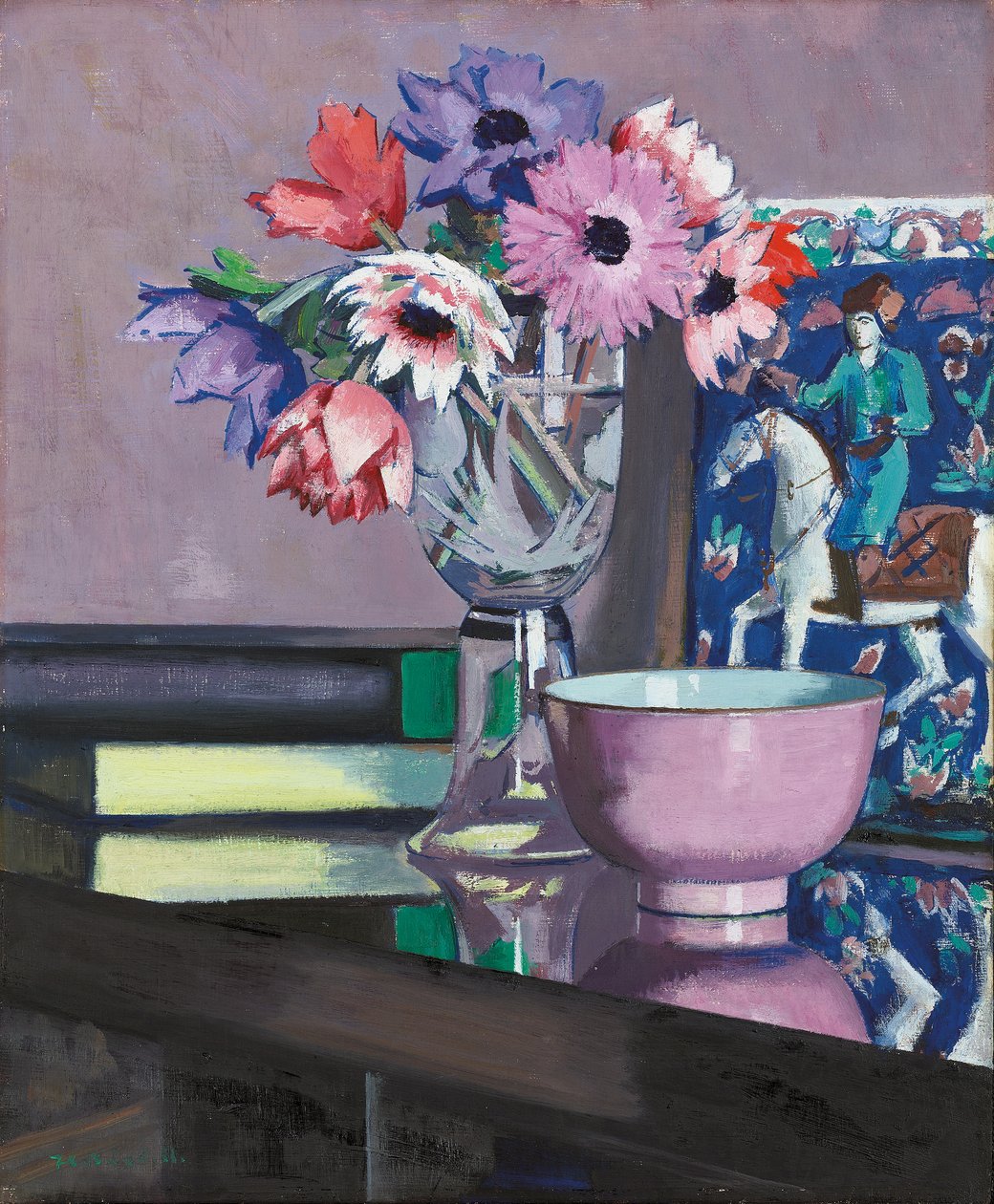 Asetelma anemoneilla tekijältä Francis Campbell Boileau Cadell