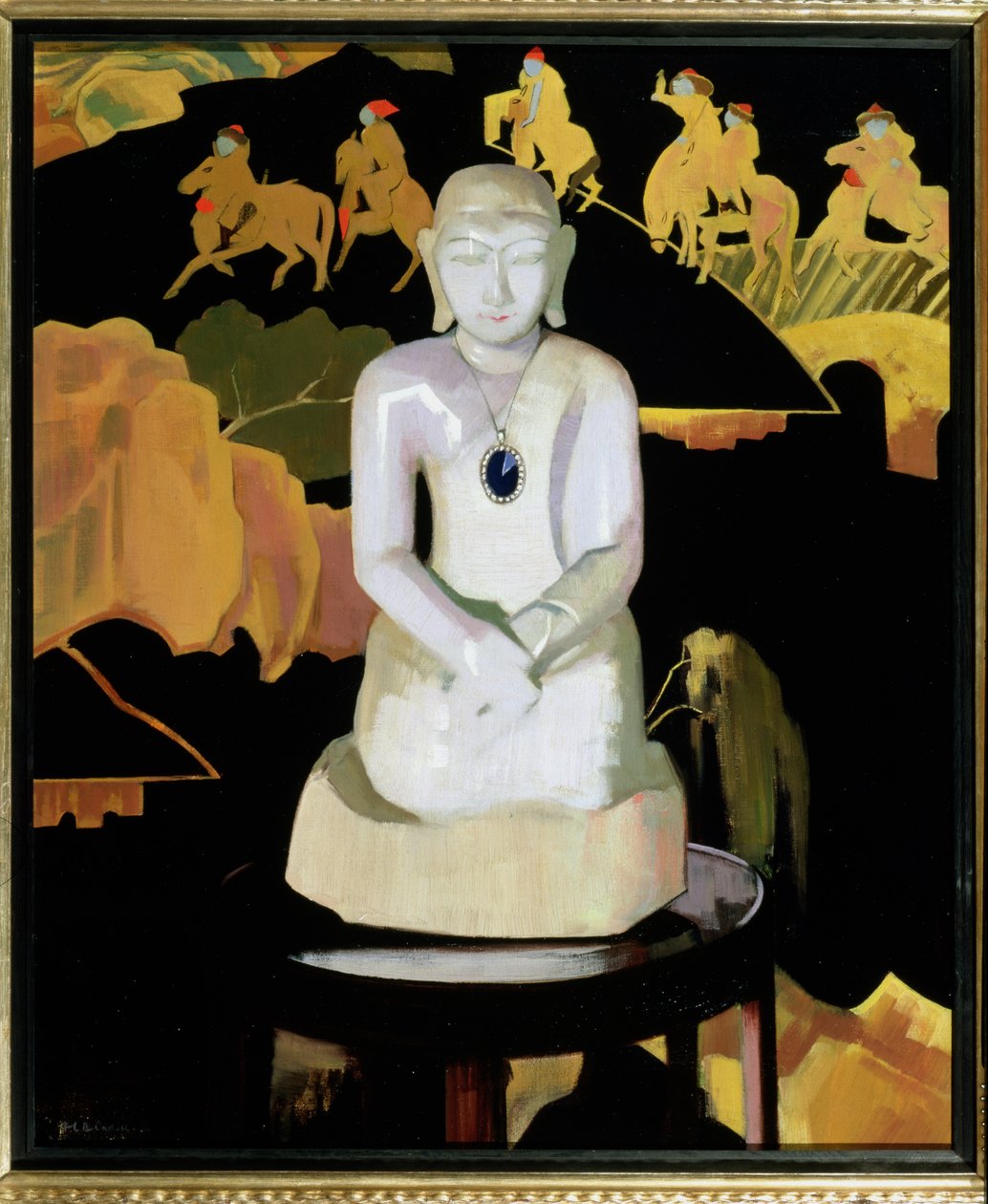 Buddha (musta ja kulta) n. 1929-30 tekijältä Francis Campbell Boileau Cadell