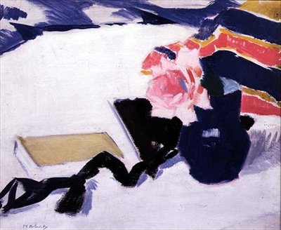 Ruusu ja musta nauha (öljy paneelissa) tekijältä Francis Campbell Boileau Cadell