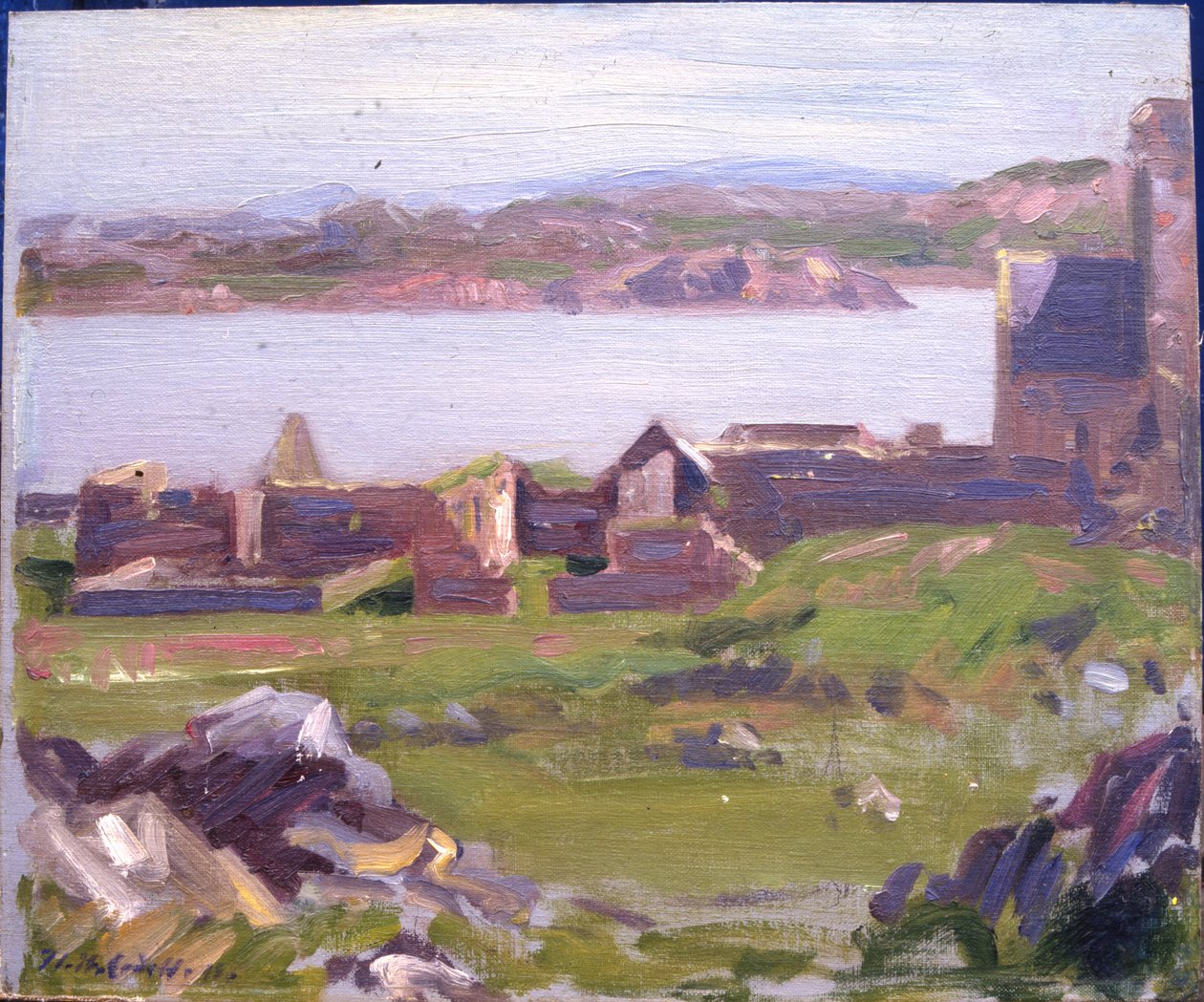 Iona Abbeyn rauniot (öljy kankaalle) tekijältä Francis Campbell Boileau Cadell