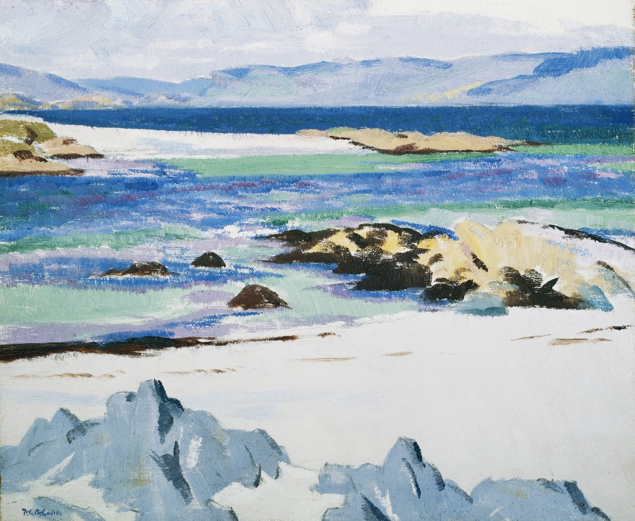 The Sound of Mull Ionasta, n. 1932 (öljy aluksella) tekijältä Francis Campbell Boileau Cadell
