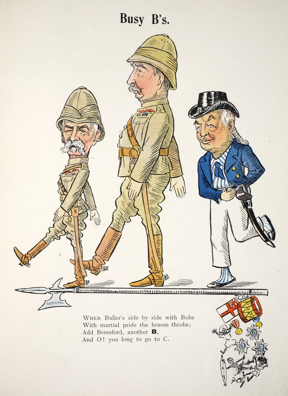 Varattu B:t, kuvitus The Struwwelpeter Alphabetista, säe Harold Begbie (1871–1929) tekijältä Francis Carruthers Gould