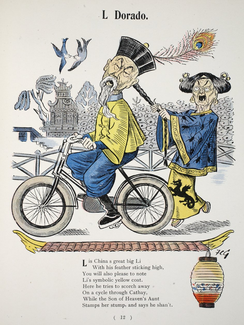 L Dorado, kuvitus teoksesta The Struwwelpeter Alphabet, Harold Begbien (1871-1929) säkeet. tekijältä Francis Carruthers Gould