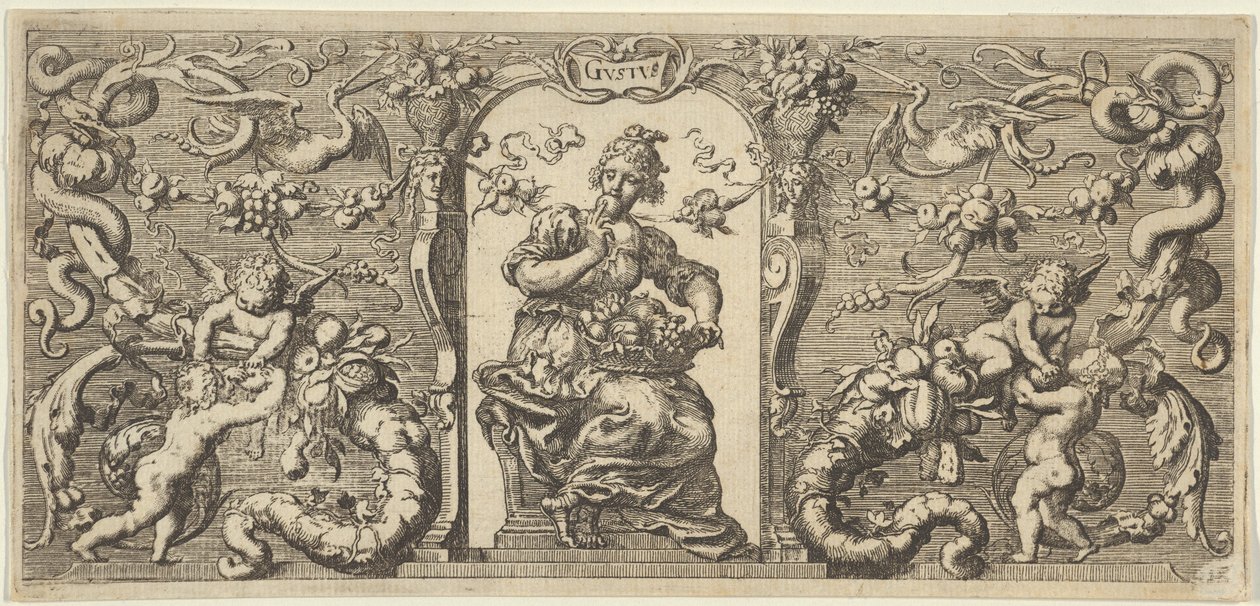 Taste Gust, alkaen Five Senses Five Senses, n. 1655 tekijältä Francis Cleyn