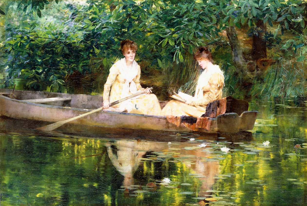 Naiset soutuveneessä tekijältä Francis Coates Jones