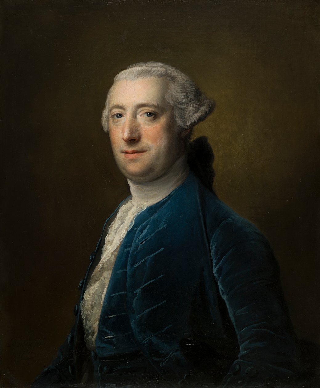 Eversti Kinnearin muotokuva 50. jalkarykmentistä, n. 1746-70 (öljy kankaalle) tekijältä Francis Cotes