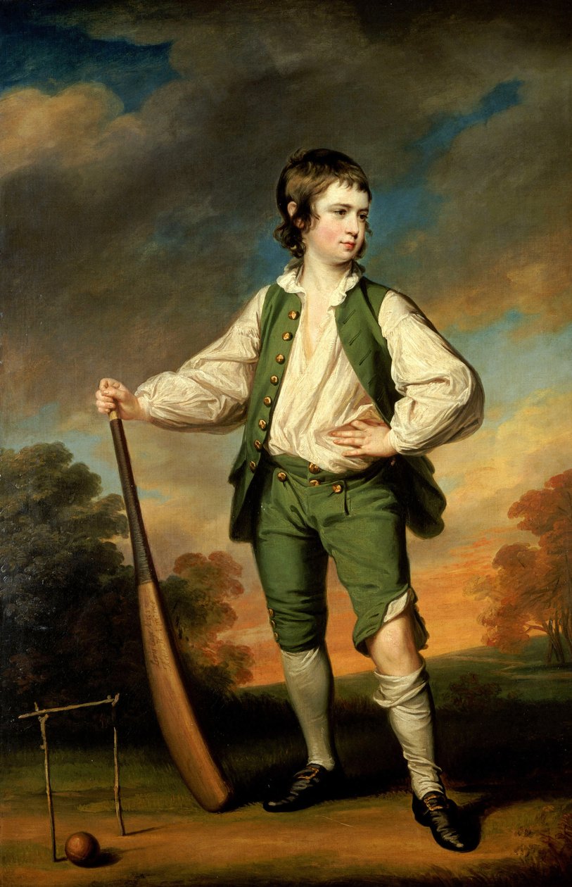 Nuori krikettipelaaja - Lewis Cagen muotokuva, 1768 tekijältä Francis Cotes