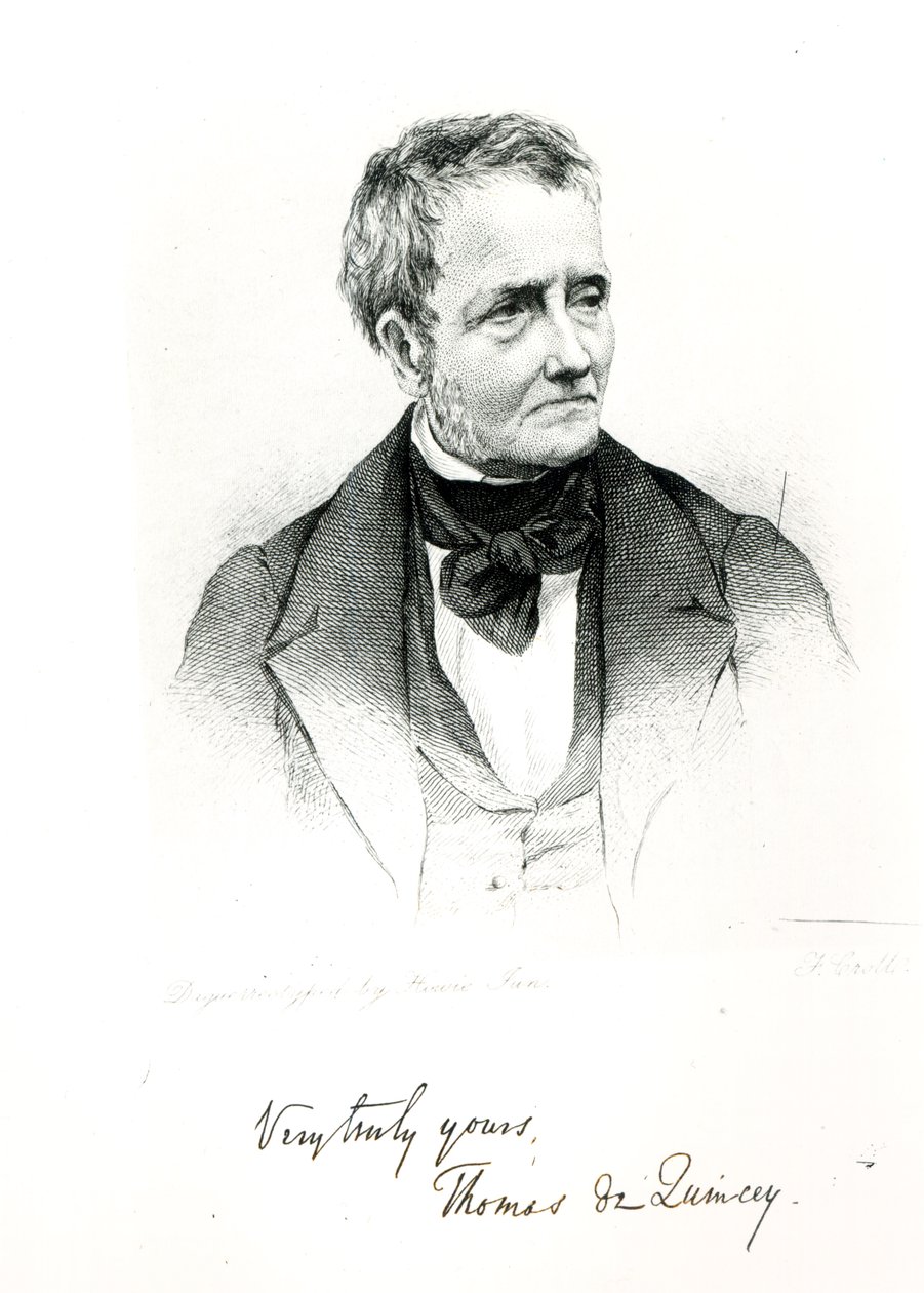 Thomas de Quincey (1785-1859), Howien dagerrotypiakuvasta tekijältä Francis Croll