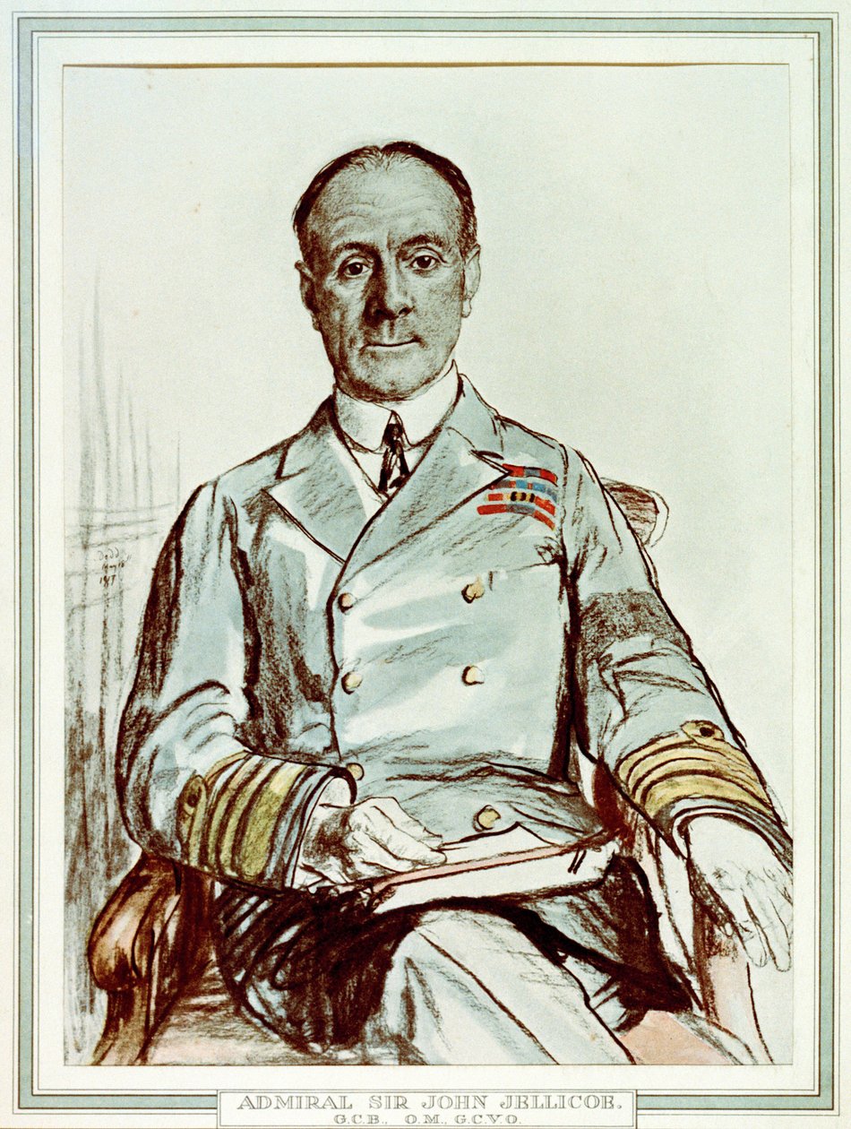 Amiraali Sir John Jellicoe, G.C.B., O.M., G.C.V.O. (1859-1935) tekijältä Francis Dodd