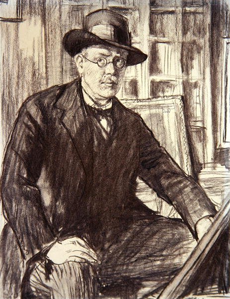 Omakuva (hiili paperille) tekijältä Francis Dodd