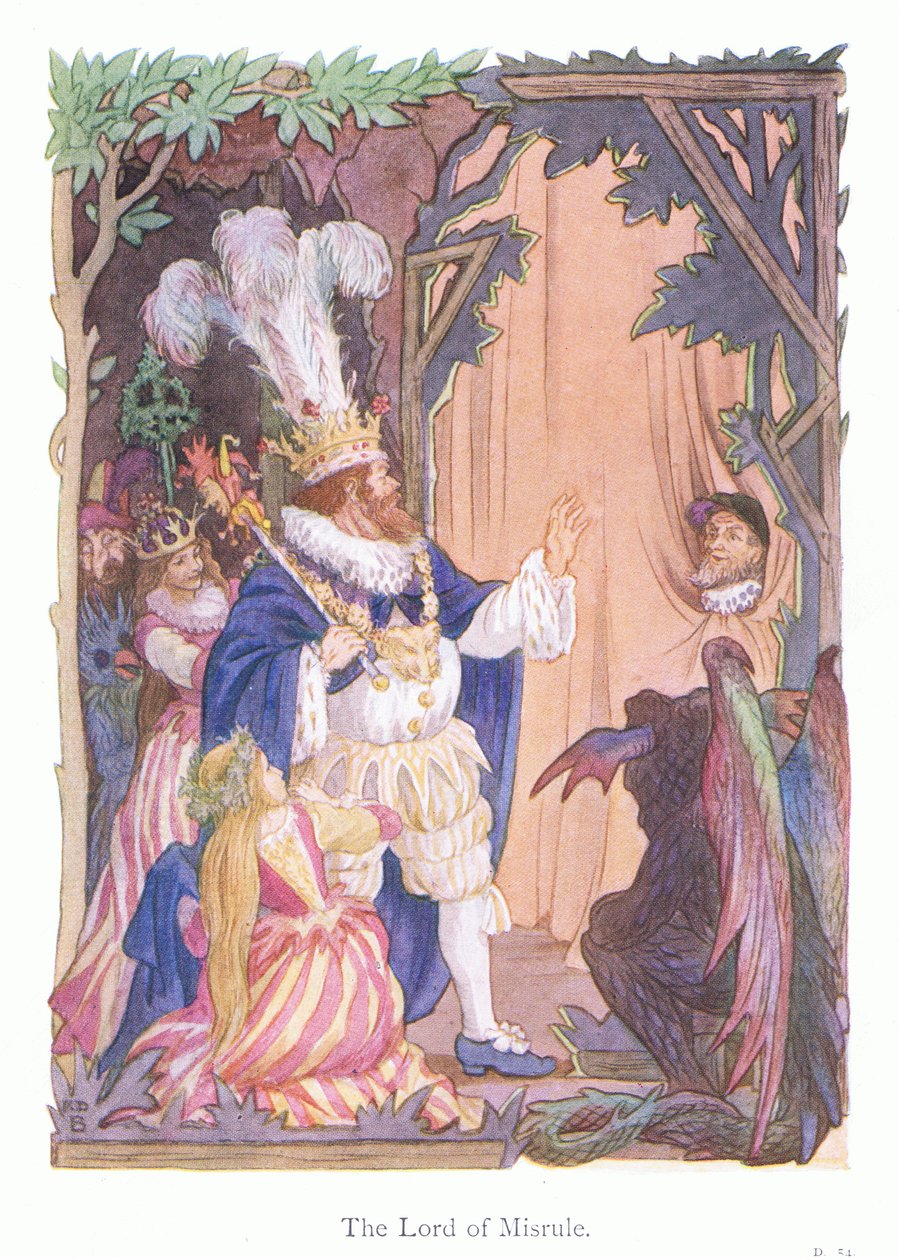 Lord of Misrule (värilitografia) tekijältä Francis Donkin Bedford