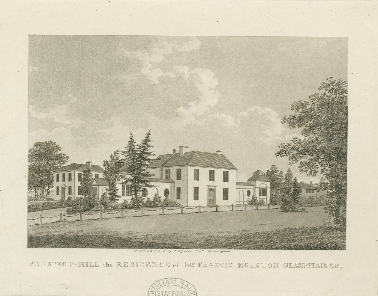Soho - Francis Egintonin talo: akvatintakaiverrus, nd [c 1798] (painettu) tekijältä Francis Eginton