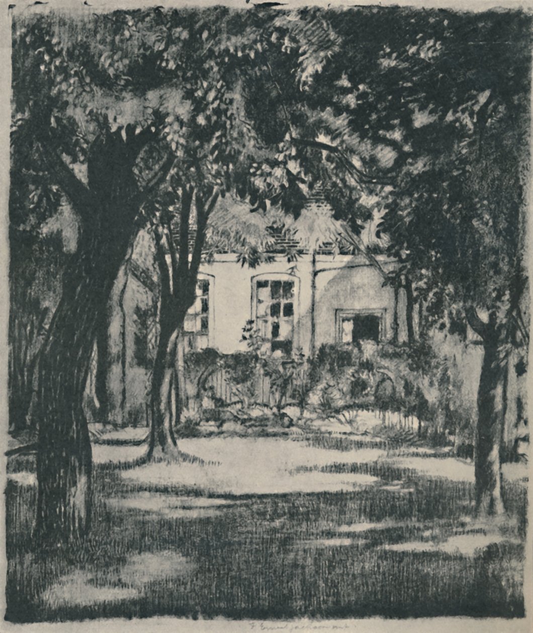 Puutarha, 1919 tekijältä Francis Ernest Jackson