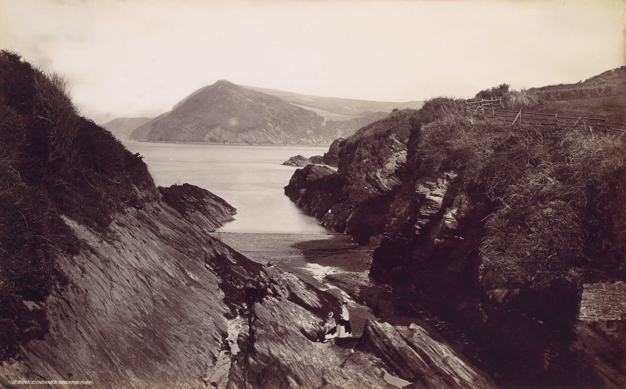 Combe Martin Bay, 1870-luku. tekijältä Francis Frith