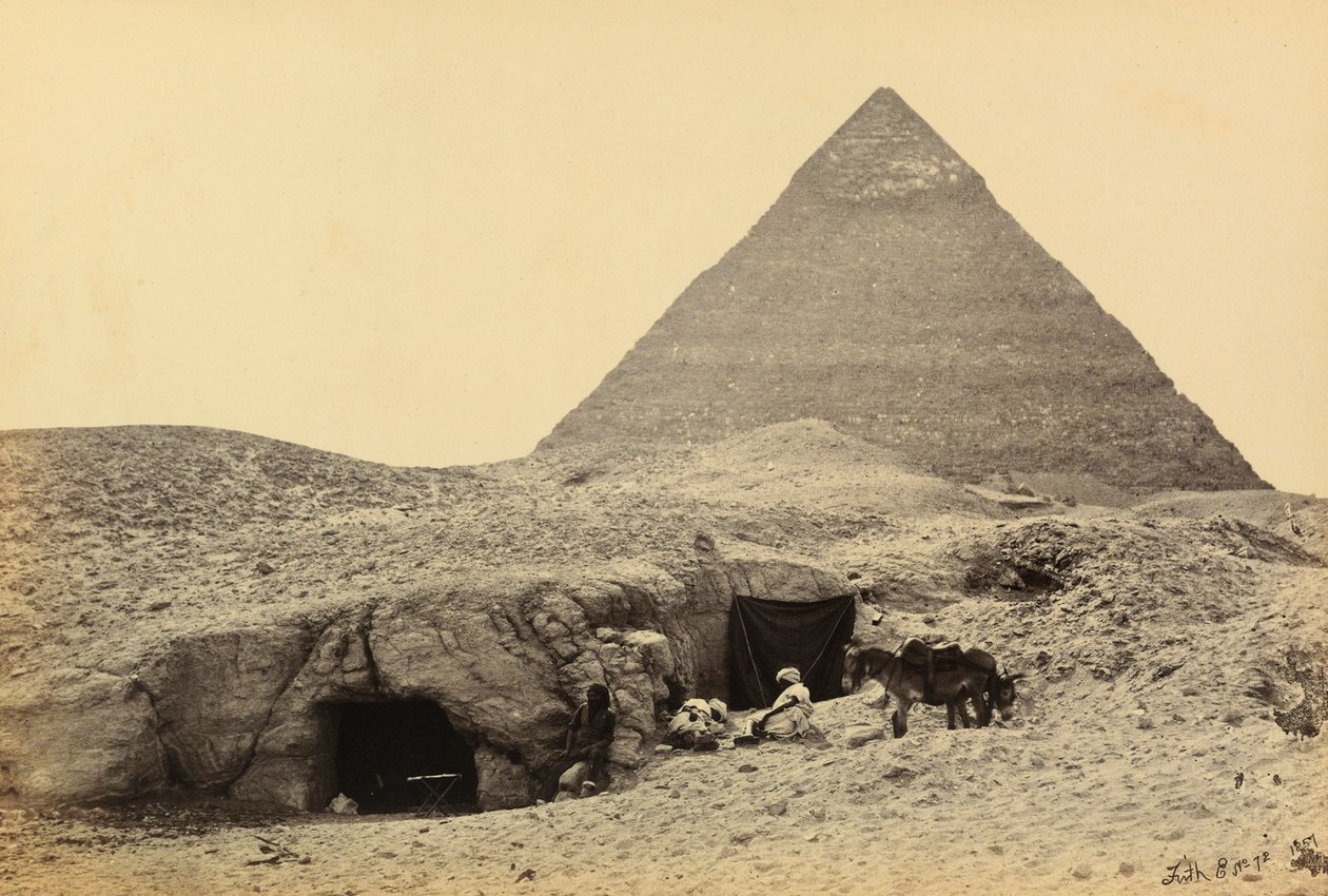 Egypti ja Palestiina: Kefrenin pyramidit ja haudat Gizan linnoituksessa, Ylä-Egyptissä tekijältä Francis Frith