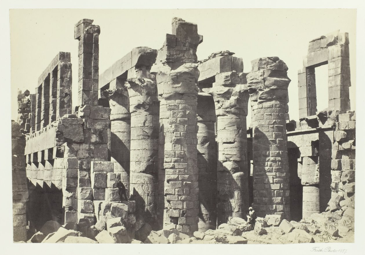 Hall of Columns, Karnac, 1857. tekijältä Francis Frith