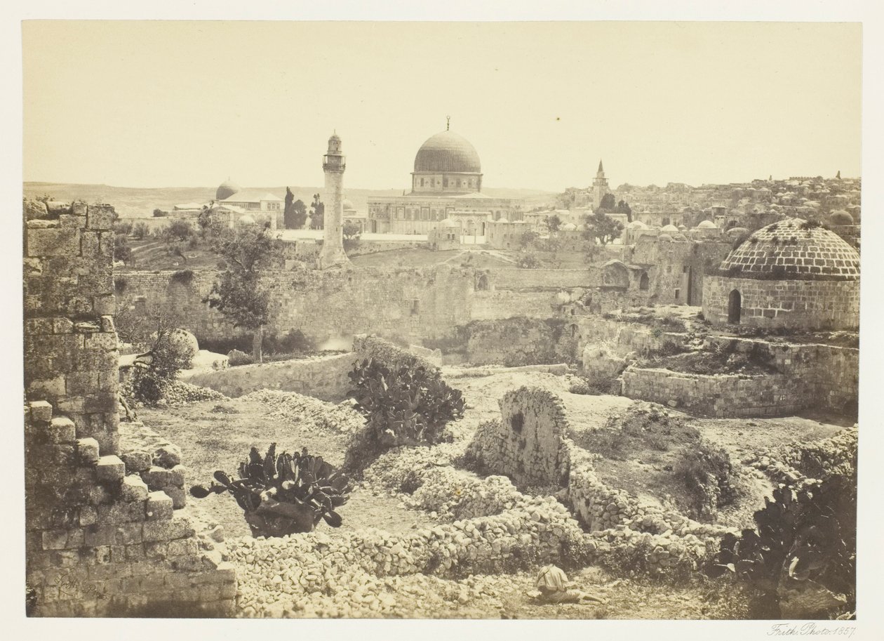 Jerusalem kaupunginmuurilta nähtynä tekijältä Francis Frith