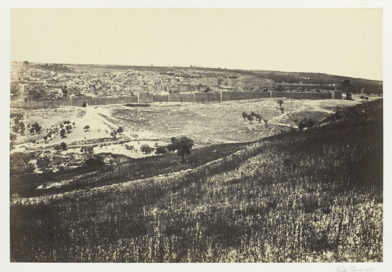 Jerusalem, Öljymäeltä, nro.2 tekijältä Francis Frith