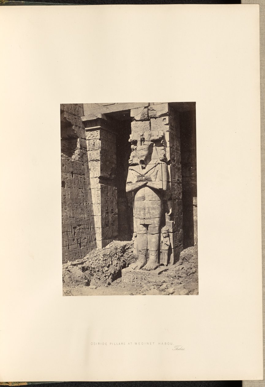 Osiride-pilarit Medinet Haboussa, Thebassa tekijältä Francis Frith